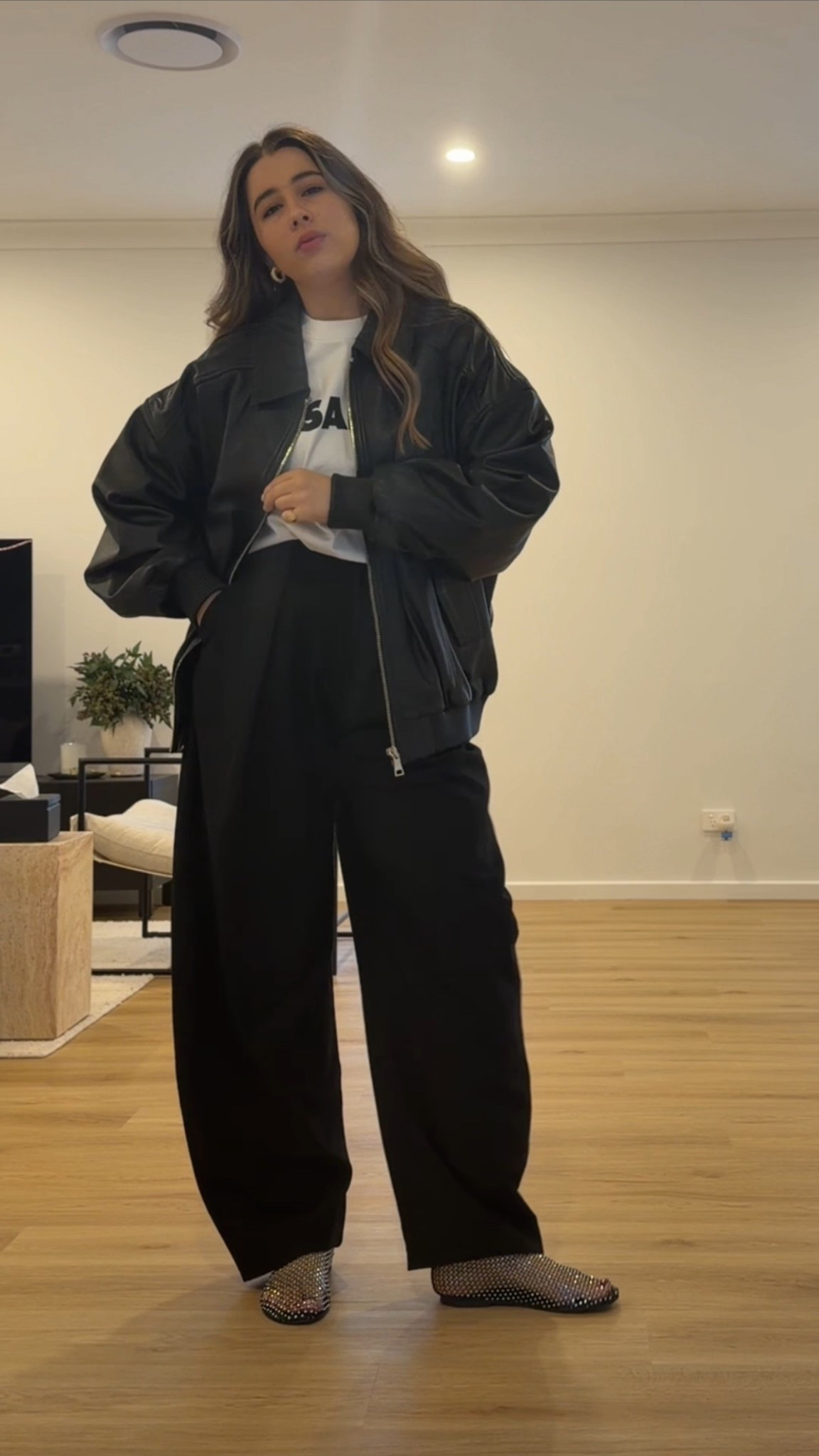 Dare I say I’m ready for cooler weather in this leather jacket? 😍

Jacket is a size 12, top is a S and pants are a 10 

#LTKstyletip #LTKsummer #LTKFashionMonth