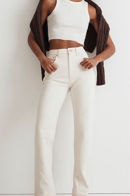 Couldn’t resist vintage white jeans during the Madewell sale {today and tomorrow 9/18 9/19 get extra $10 discount in MW app with code extra10}
Wanted these all last winter so finally making it happen with that 30% off for stars & icons {25% off for insiders}

#LTKSale #LTKfindsunder100 #LTKsalealert