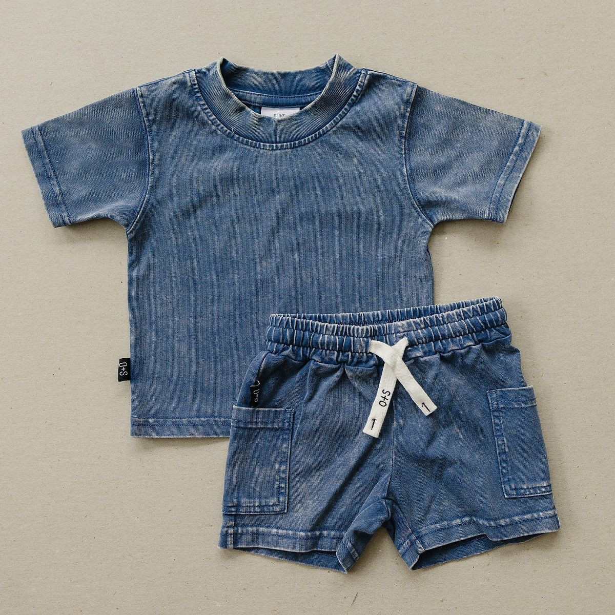 Kids Hayes Acid Wash Short Sleeve Set - Olive + Scout | Target