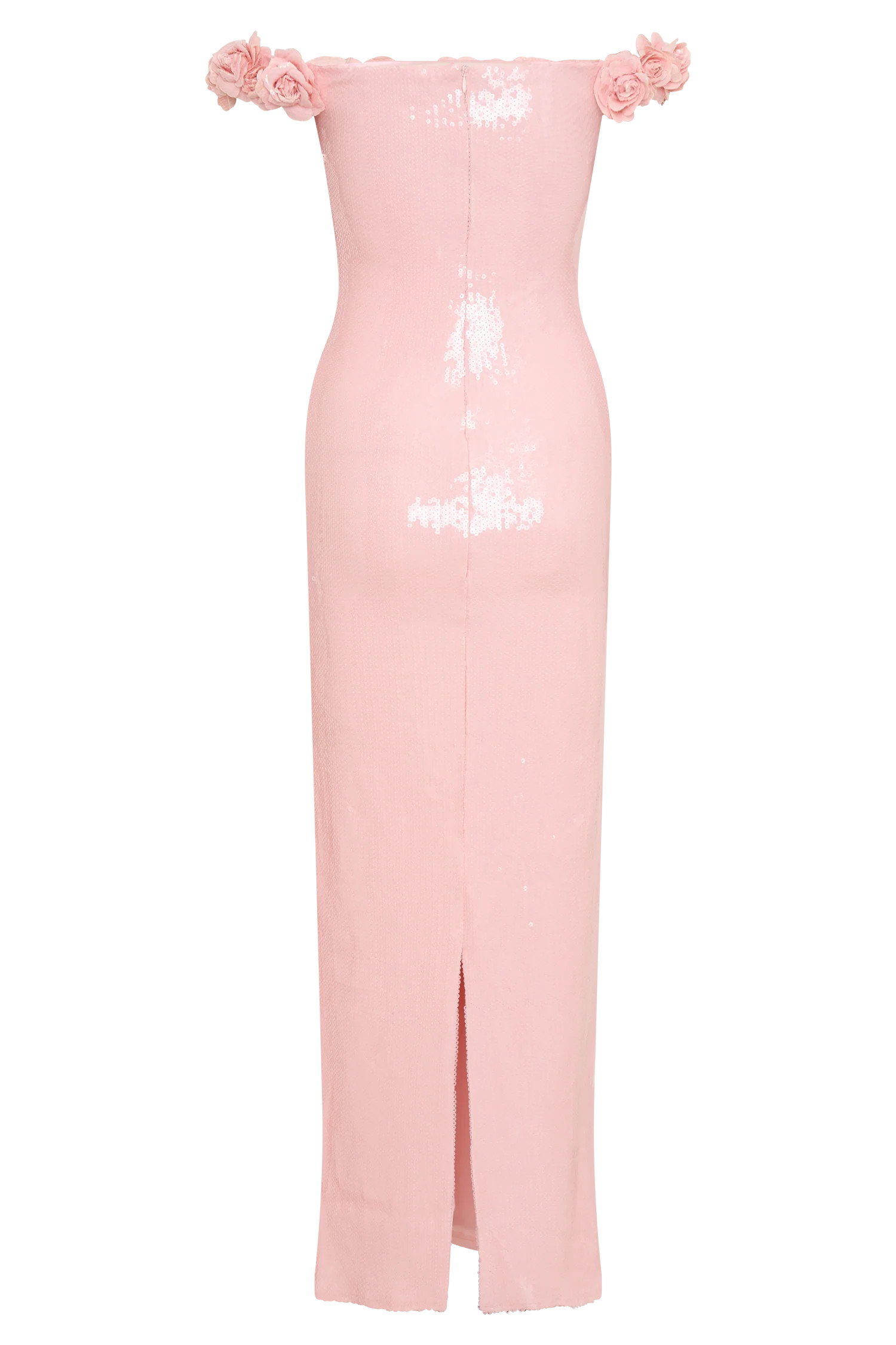 Sequin Rose Maxi Dress - Pale Pink | MESHKI US