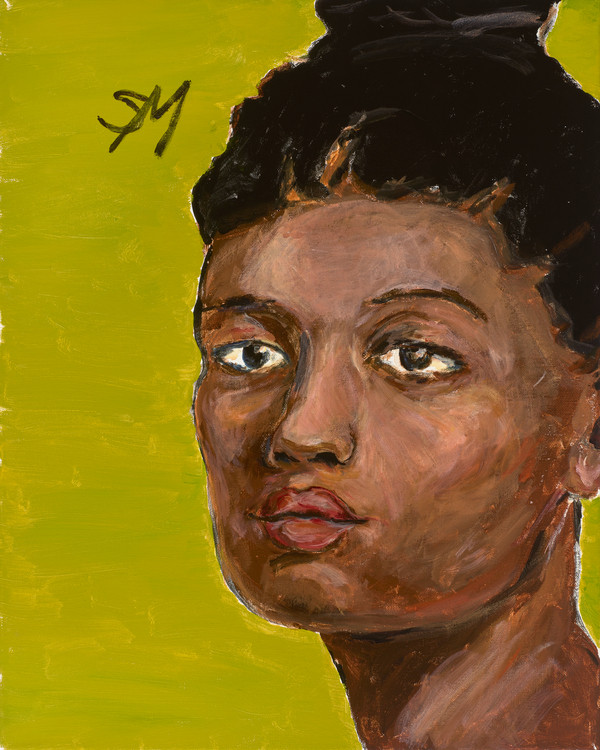 Portrait on Green | Artfully Walls