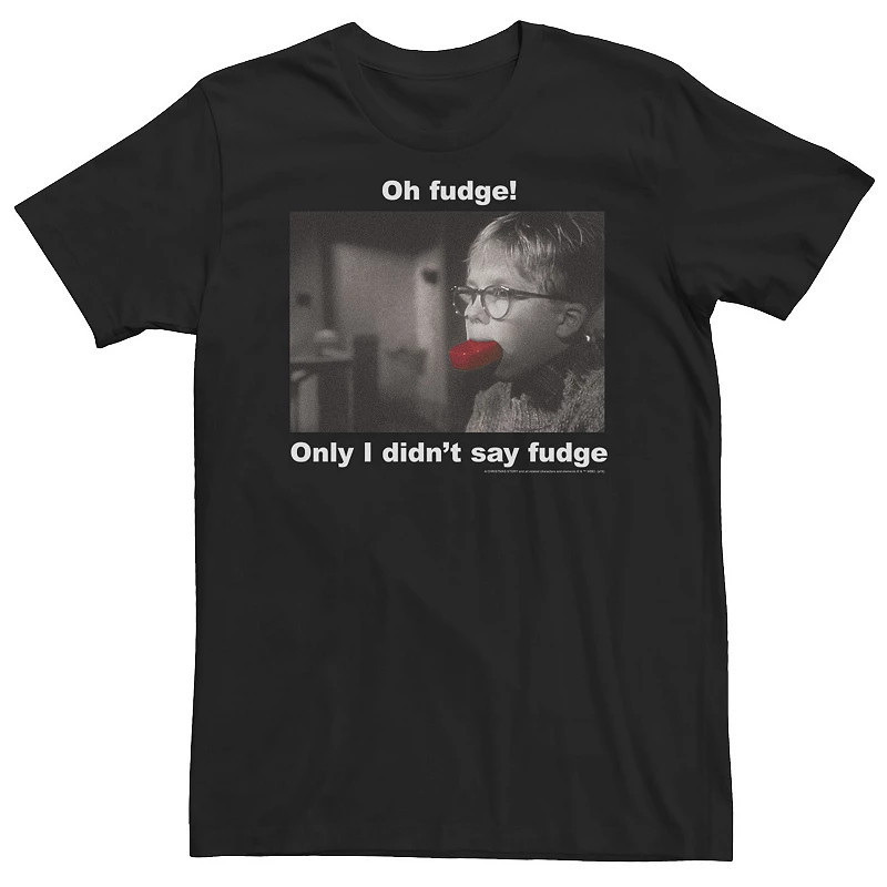 Big & Tall A Christmas Story Ralphie ""Oh Fudge!"" Movie Scene Tee, Men's, Size: 4XL, Black | Kohl's