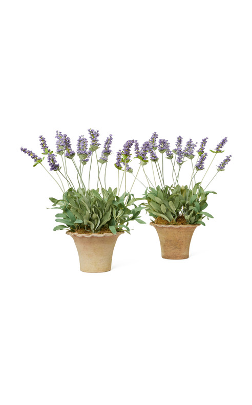 Faux Lavender In Pots