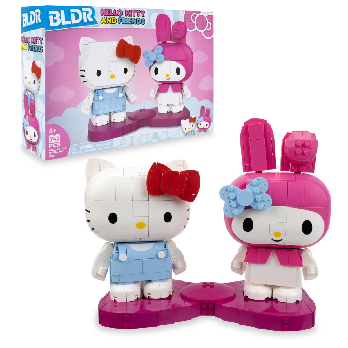 BLDR Deluxe Large-Form Buildable Character - Hello Kitty & My Melody: 742-Piece Plastic Set for C... | Target