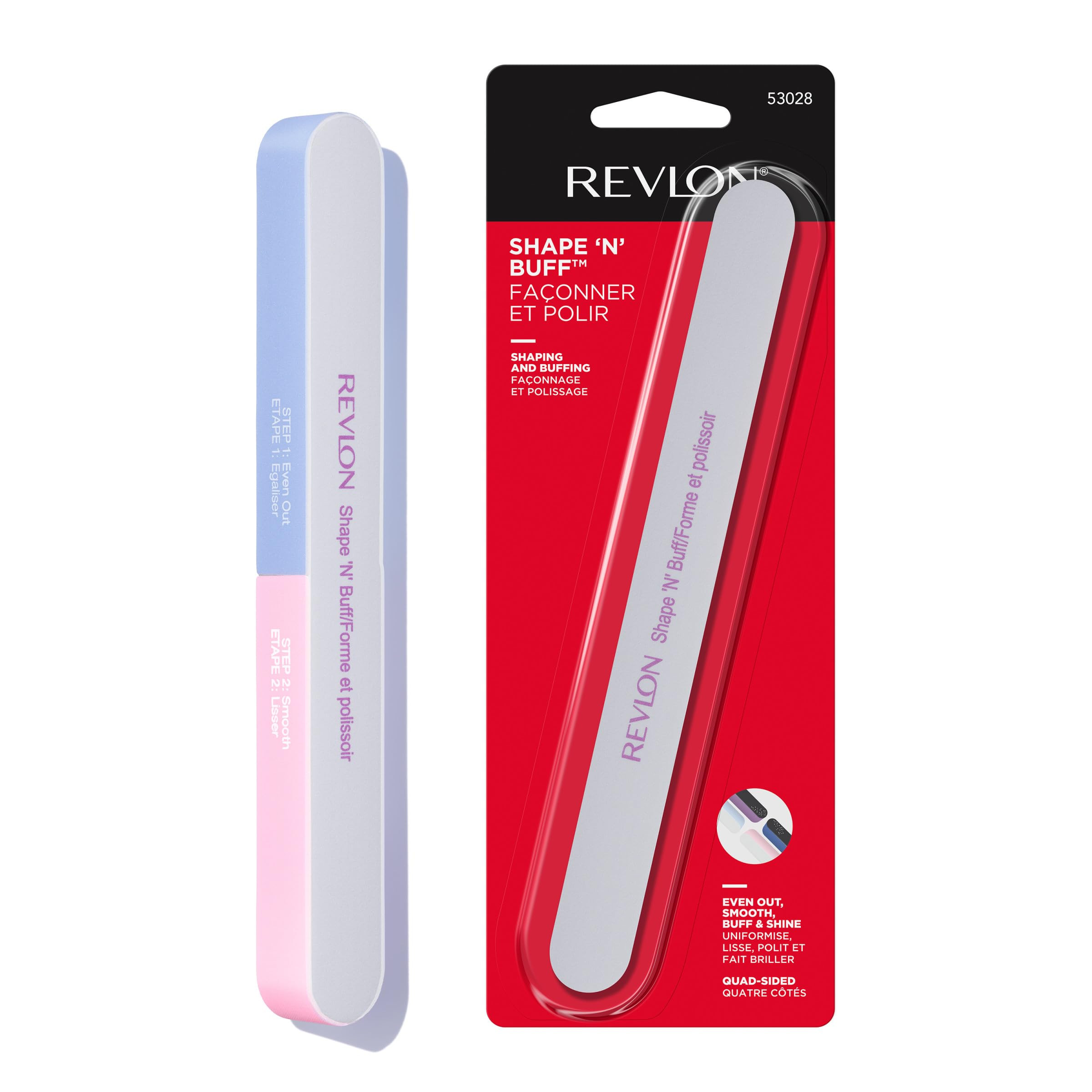 Revlon Shape 'N' Buff Nail Buffer Block, All-in-One Manicure Tool for Shaping & Shining Natural F... | Amazon (US)