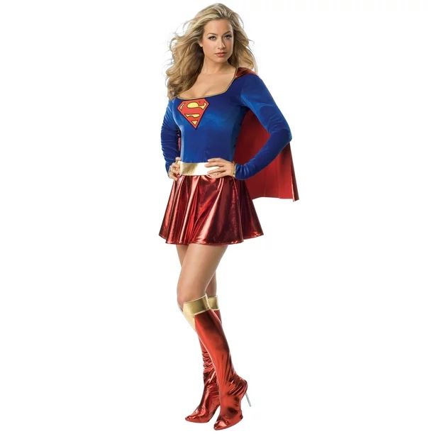 Superman Supergirl One Piece Women's Halloween Fancy-Dress Costume for Adult, L - Walmart.com | Walmart (US)