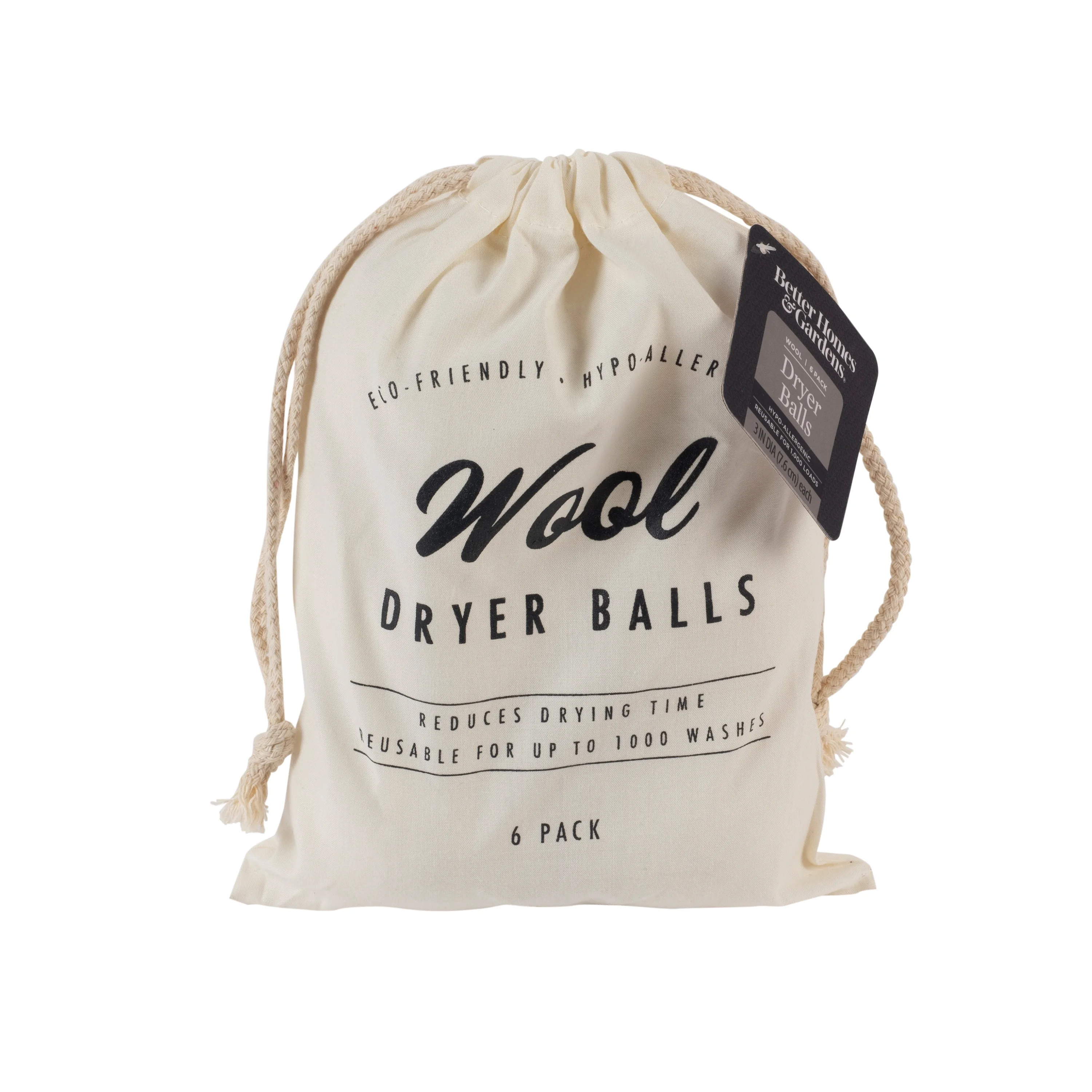 Better Homes & Gardens Wool Dryer Balls, 6 balls per pack - Walmart.com | Walmart (US)