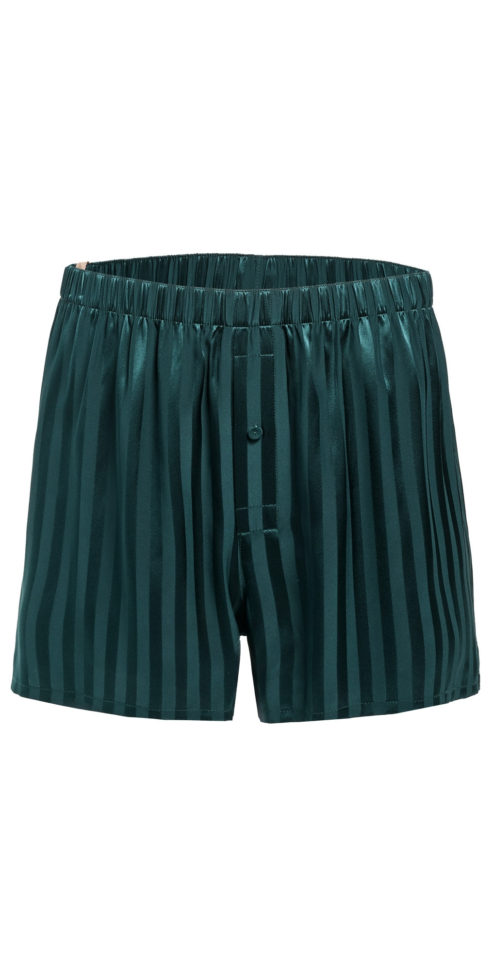 Lunya Washable Silk Striped Jacquard Boxer DUSKY CYPRESS JACQUARD L | Shopbop
