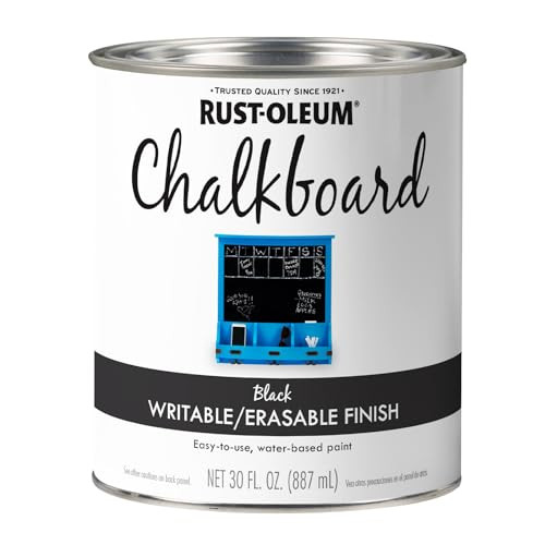 Rust-Oleum 301450 Specialty Chalkboard Brush-On Paint, 30 oz, Flat Black | Amazon (US)