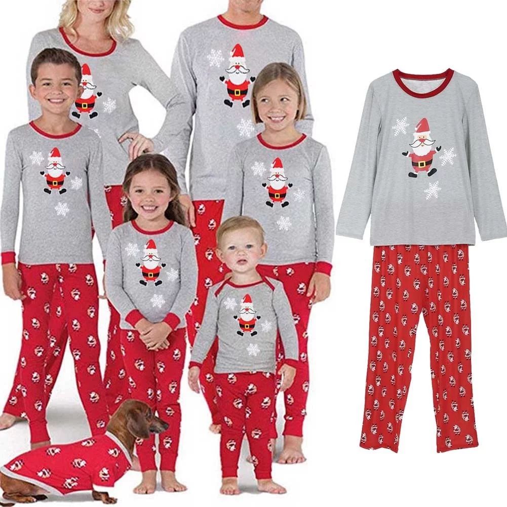 Family Matching Christmas Snowman Pajama Sets Cute Snowman Print Long Sleeve Parent-Child Outfit ... | Walmart (US)
