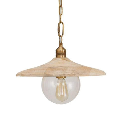 Matilda Wood and Glass Pendant Light Fixture | Ballard Designs, Inc.