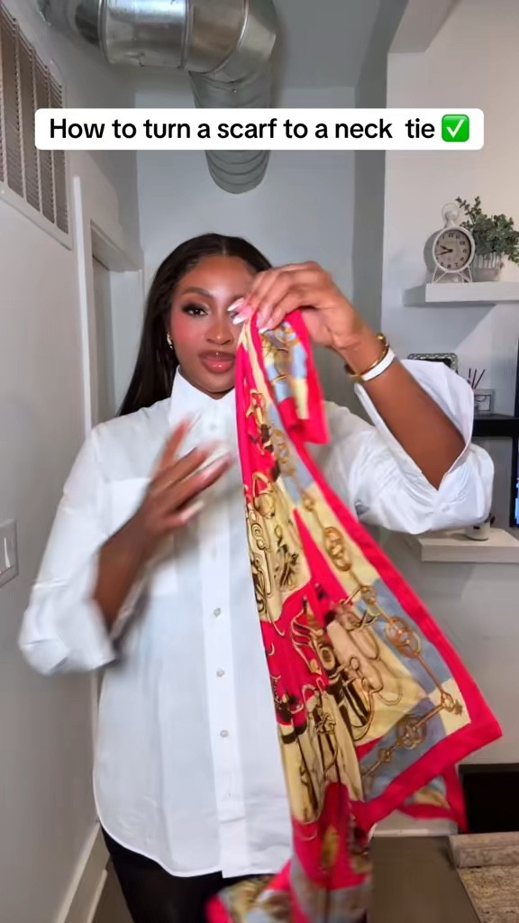 How to turn a scarf into a tie 


#LTKgrwm