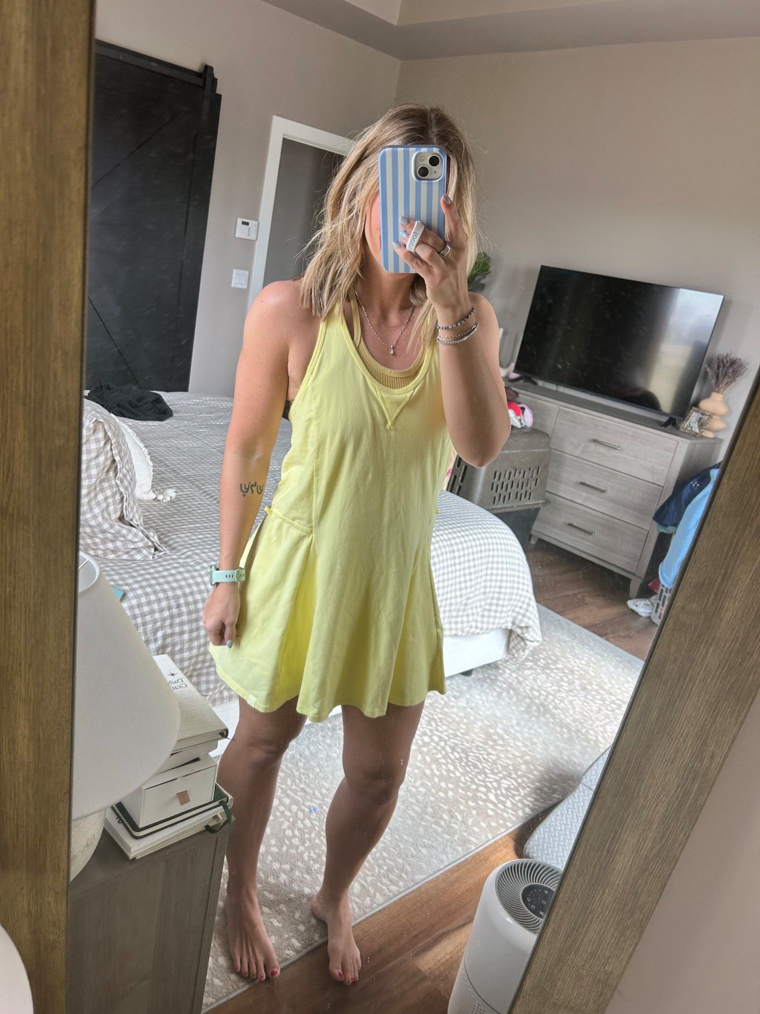 Joylab from Target active dress. Wearing a small - it has built-in shorts, but it is VERY short😅

#LTKootd #LTKActive #LTKSaleAlert