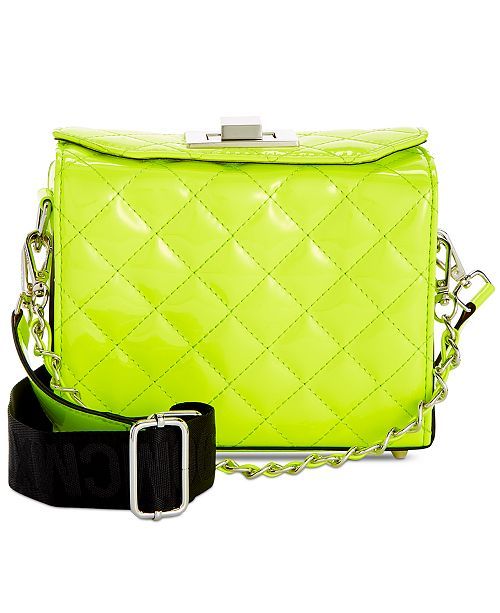 Steve Madden Chrissy Webbed-Strap Patent Box Bag & Reviews - Handbags & Accessories - Macy's | Macys (US)