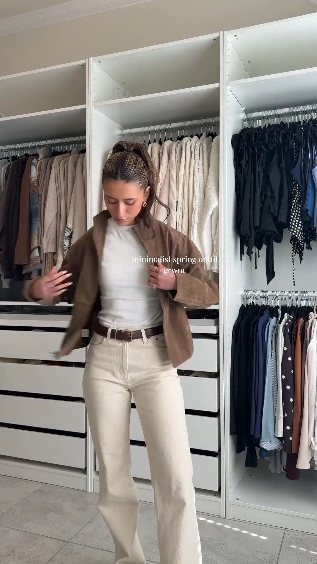 Grwm! Simple/minimalist spring outfit 🤎 💐 

#LTKgrwm #LTKootd