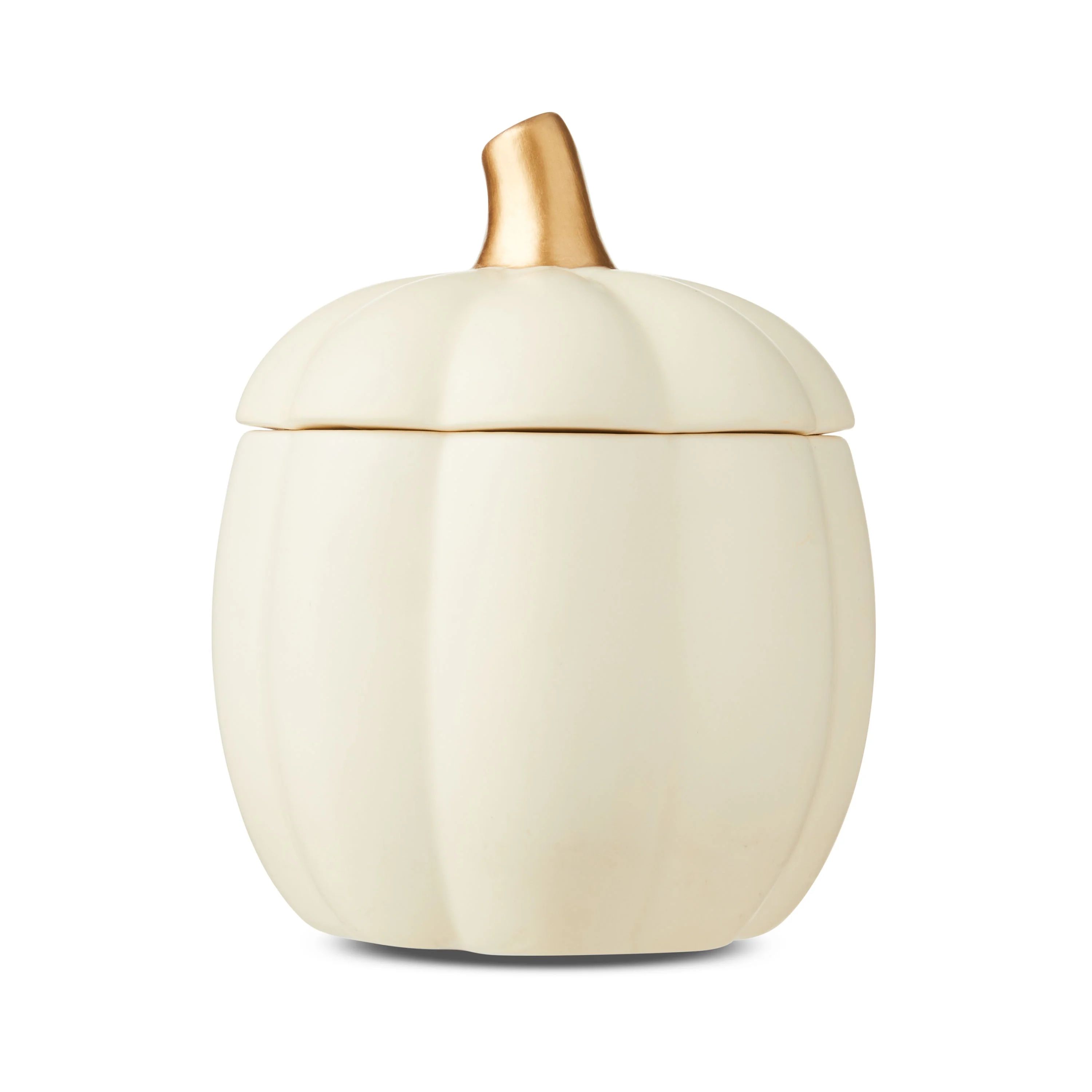 Harvest Cream Ceramic Pumpkin Jar, 7", by Way To Celebrate | Walmart (US)