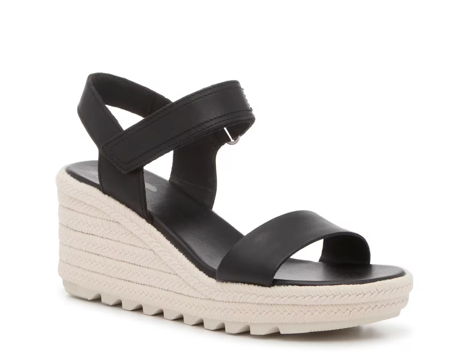 SOREL Cameron Wedge Sandal | Women's | Black | Size 9.5 | Sandals | DSW