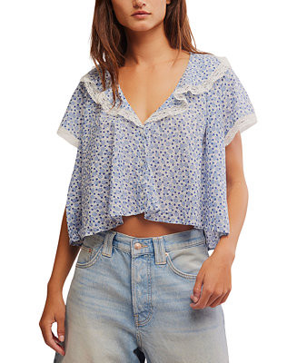 Free People Women's Truly Yours Printed Blouse - Macy's | Macy's