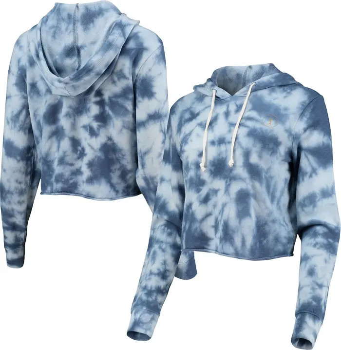 Women's Alternative Apparel Heathered Royal THE PLAYERS Tie-Dye Cropped Pullover Hoodie | Nordstrom