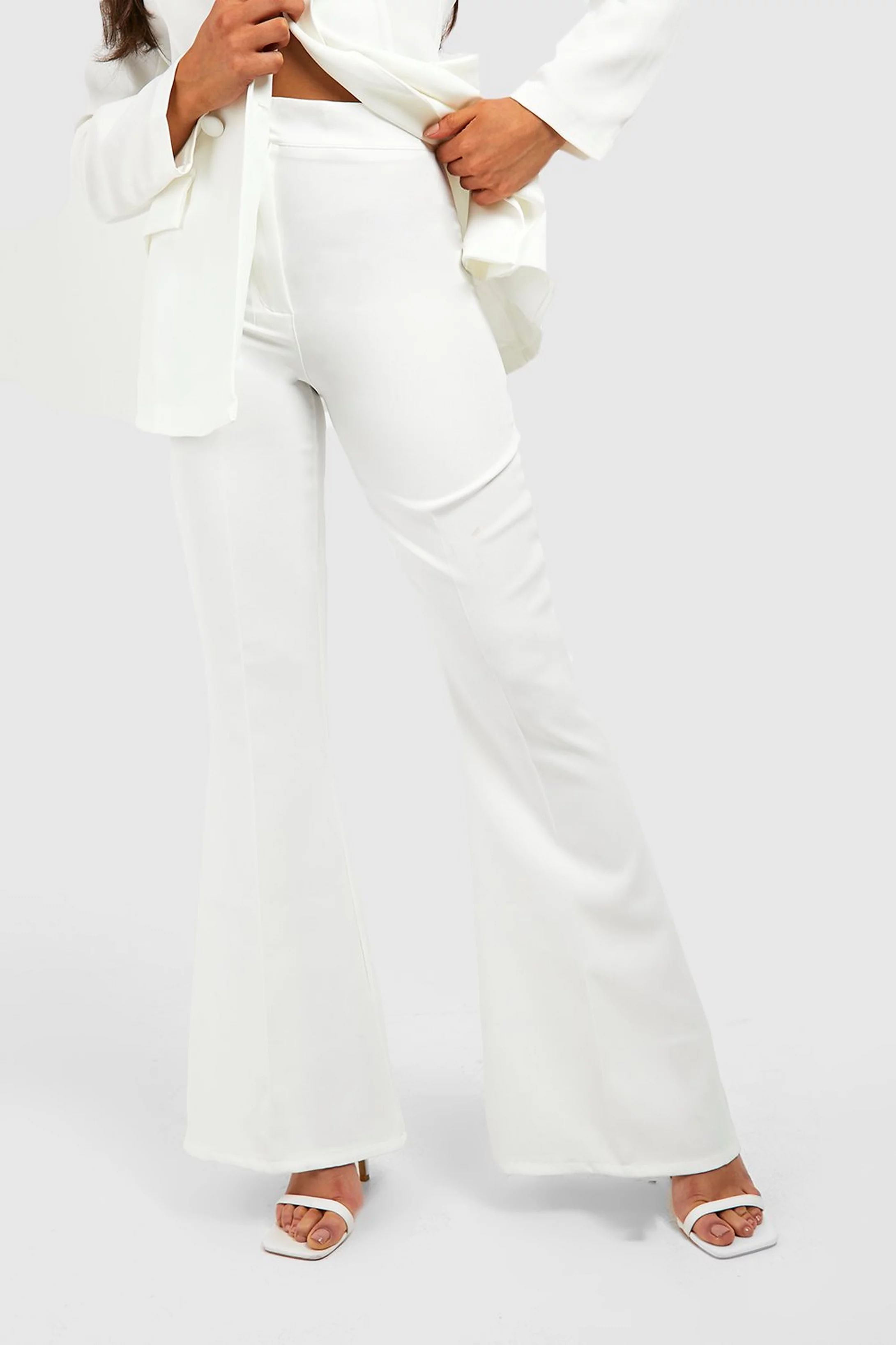 Fit & Flare Tailored Trousers | Boohoo.com (UK & IE)