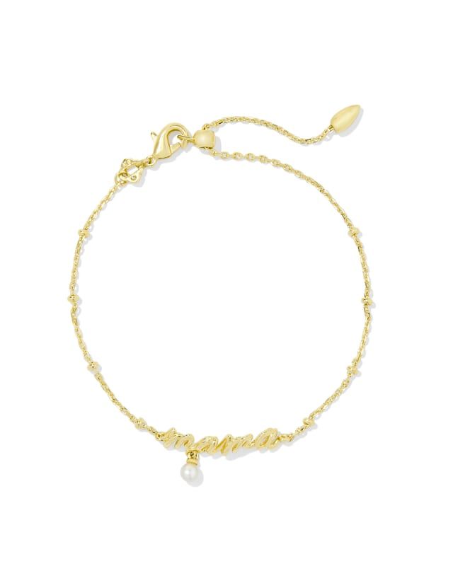 Mama Script Delicate Chain Bracelet in Gold | Kendra Scott