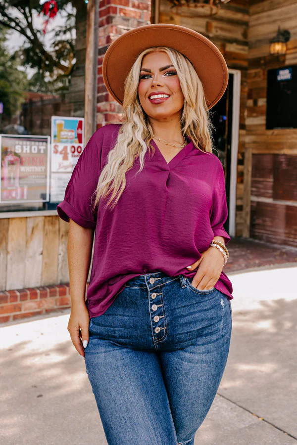 Stylish Setting Shift Top in Berry Curves | Impressions Online Boutique