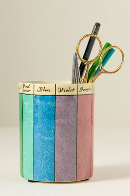 Roomytown Enamel Pen Pot | Anthropologie (US)