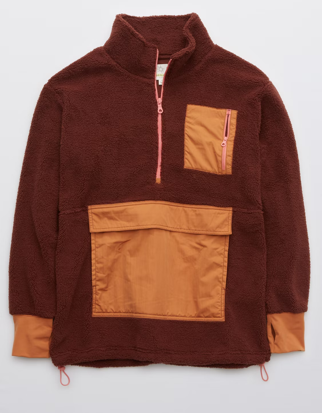 OFFLINE Sherpa Nylon Quarter Zip Jacket | American Eagle Outfitters (US & CA)