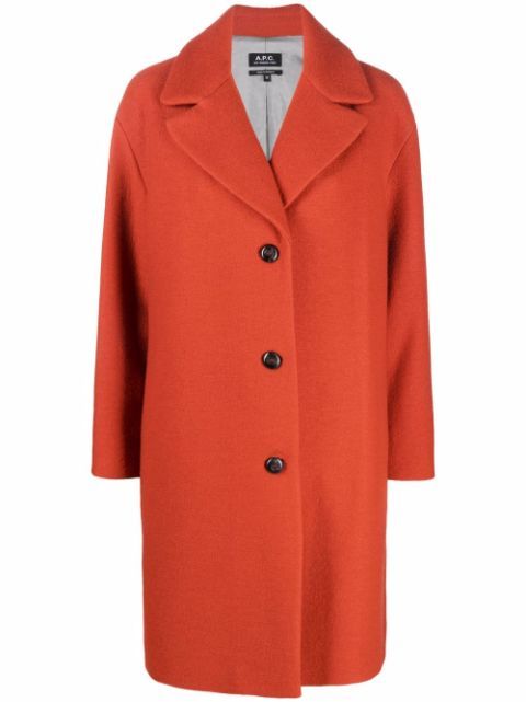 wide-collar single-breasted coat | Farfetch (UK)