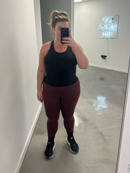 Todays weight lifting workout outfit // nulu tank top, Wunder train leggings, Hoka wide tennis shoes and glamorise sports bra. I sized down in both lululemon pieces. Tank top is on sale! 

#LTKsalealert #LTKcurves #LTKfit
