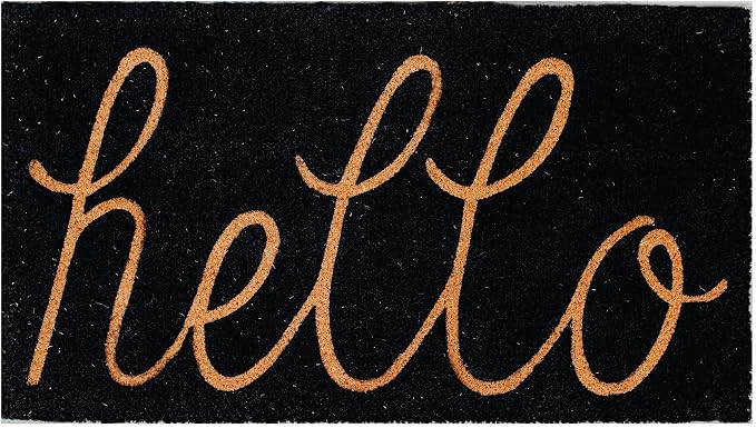 Theodore Magnus Natural Coir Doormat with Non-Slip Backing - 17 x 30 - Outdoor / Indoor - Black -... | Amazon (US)