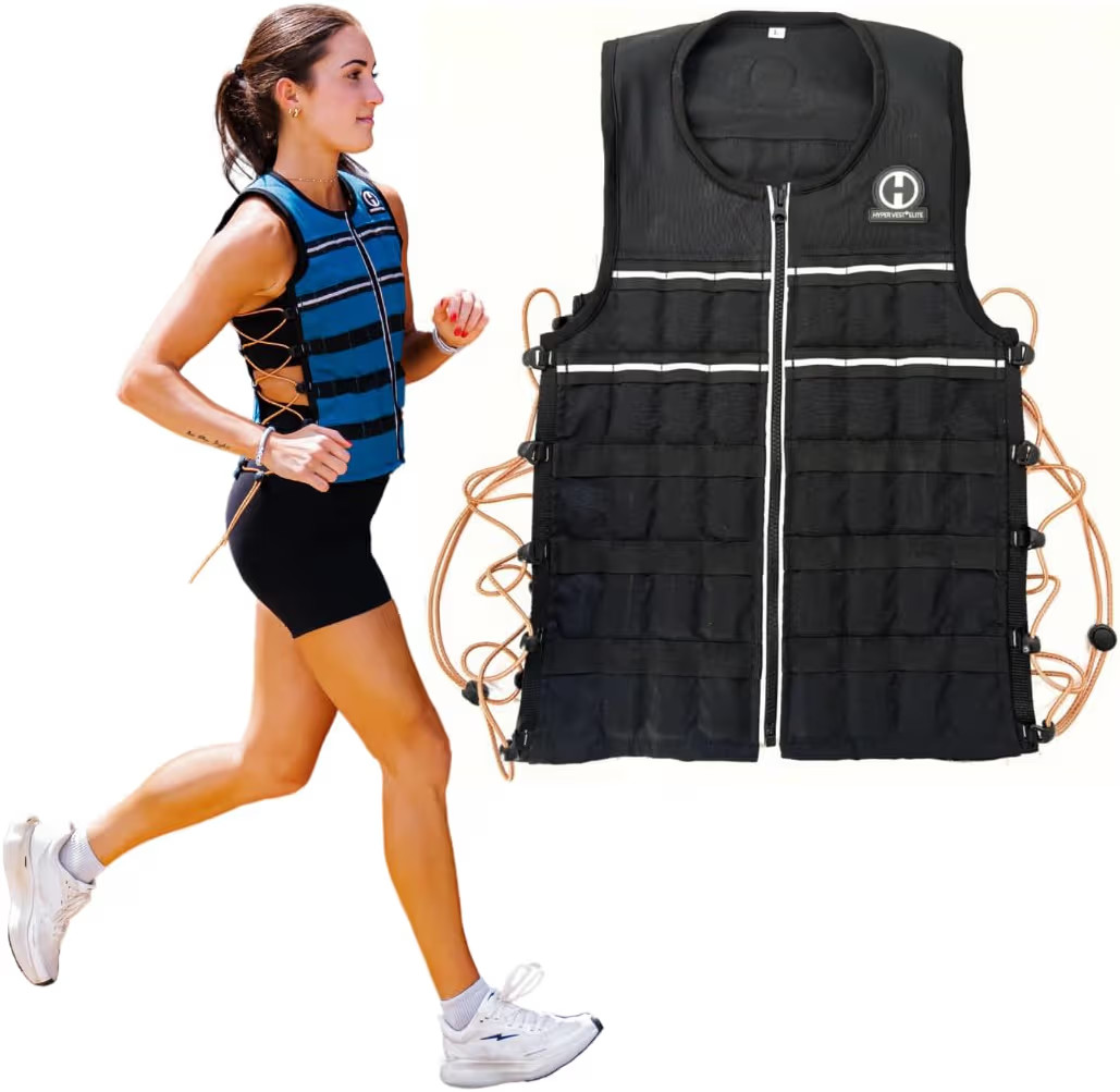Hyperwear Hyper Vest ELITE Fully Adjustable Weight Vest - Stretch CORDURA® Fabric Zipper Thin St... | Amazon (US)