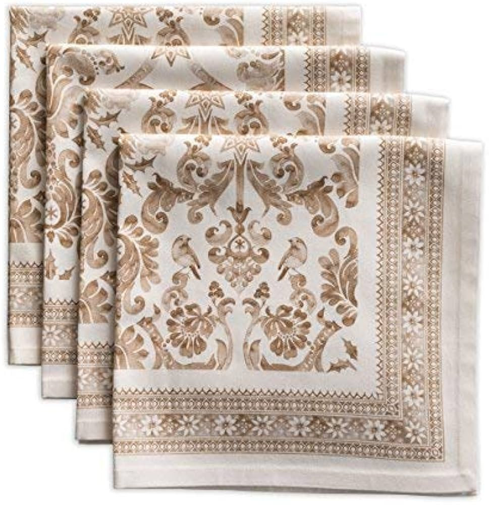 Maison d' Hermine Napkin 100% Cotton 20 Inch x 20 Inch Set of 4 Dinner Napkins, Decorative Washab... | Amazon (US)