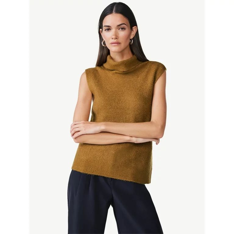 Scoop Women's Sleeveless Turtleneck Pullover Sweater, Sizes XS-XXL - Walmart.com | Walmart (US)