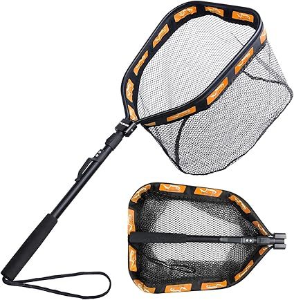 PLUSINNO Floating Fishing Net for Steelhead, Salmon, Fly, Kayak, Catfish, Bass, Trout Fishing, Ru... | Amazon (US)