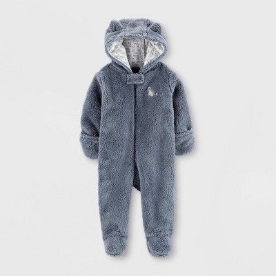 Baby Boys' Raccoon Pram Overcoat Jacket - Just One You® made by carter's Gray | Target