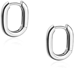 925 Sterling Silver Hoop Earrings, Hypoallergenic Small U Hoop Earrings, Minimalist Huggie Earrin... | Amazon (US)