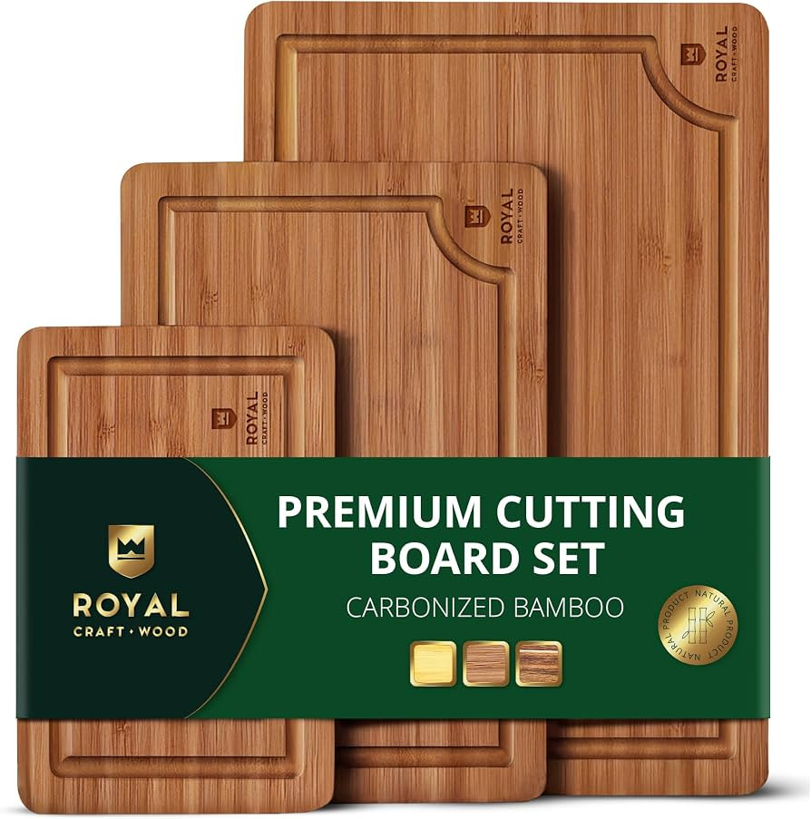 ROYAL CRAFT WOOD Wooden Cutting Boards for Kitchen Appliances - Non Toxic Bamboo Wood Cutting Boa... | Amazon (US)
