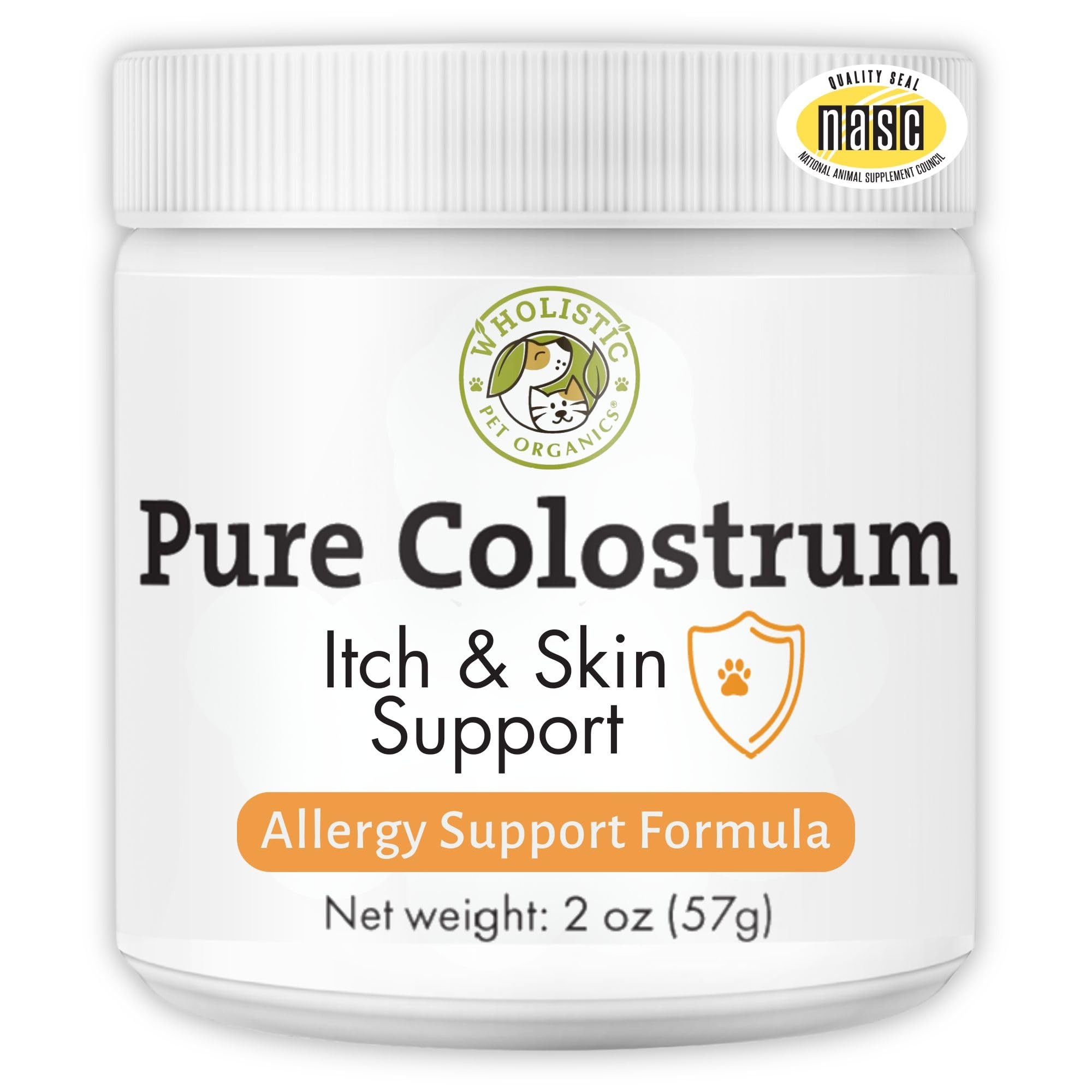 Wholistic Pet Organics Pure Colostrum - 2 Oz - Dog Allergy Relief & Itchy Skin Treatment, Senior ... | Amazon (US)