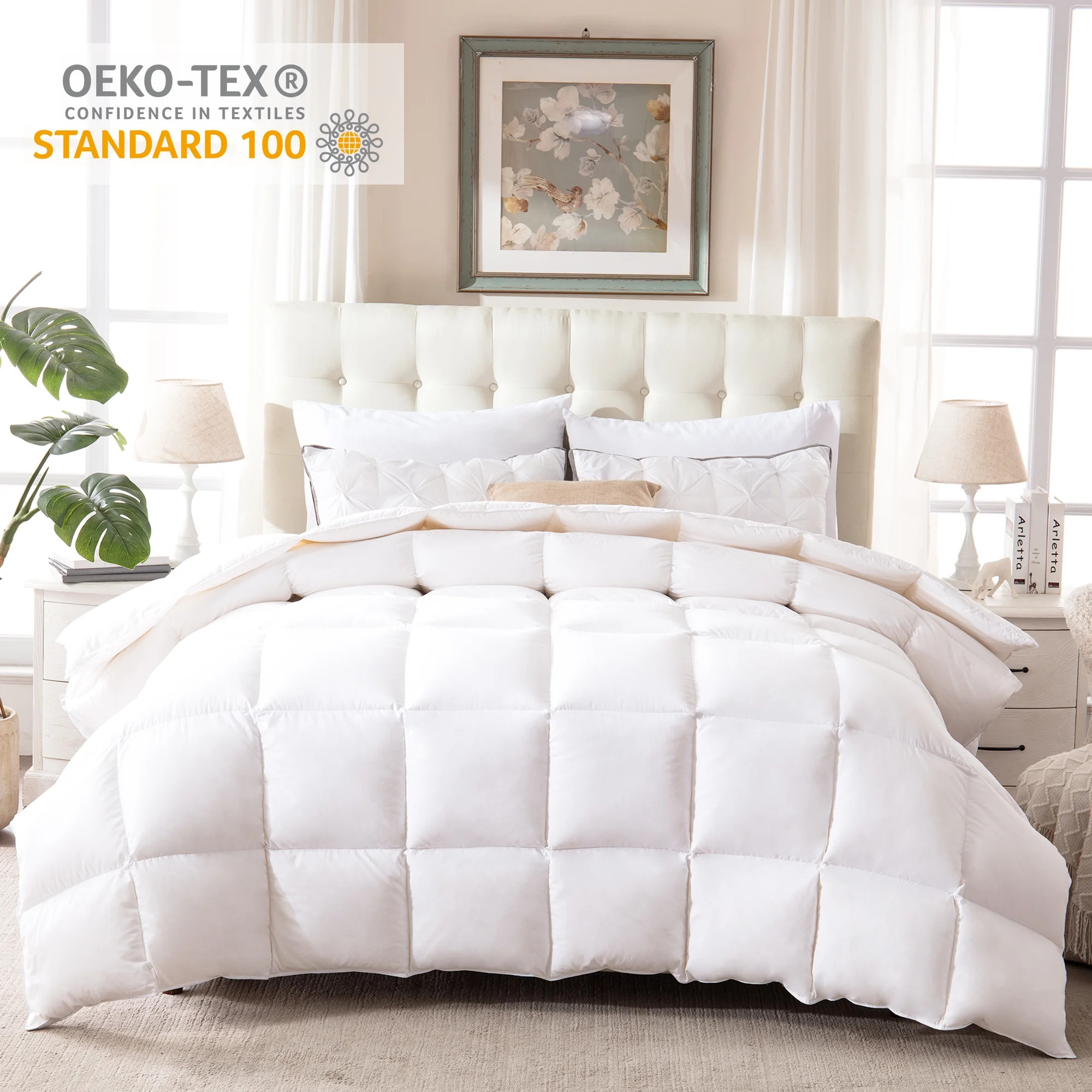 WhatsBedding Down Comforter Feather Duvet Insert Cotton White Goose Duck Down Comforter All Seaso... | Walmart (US)
