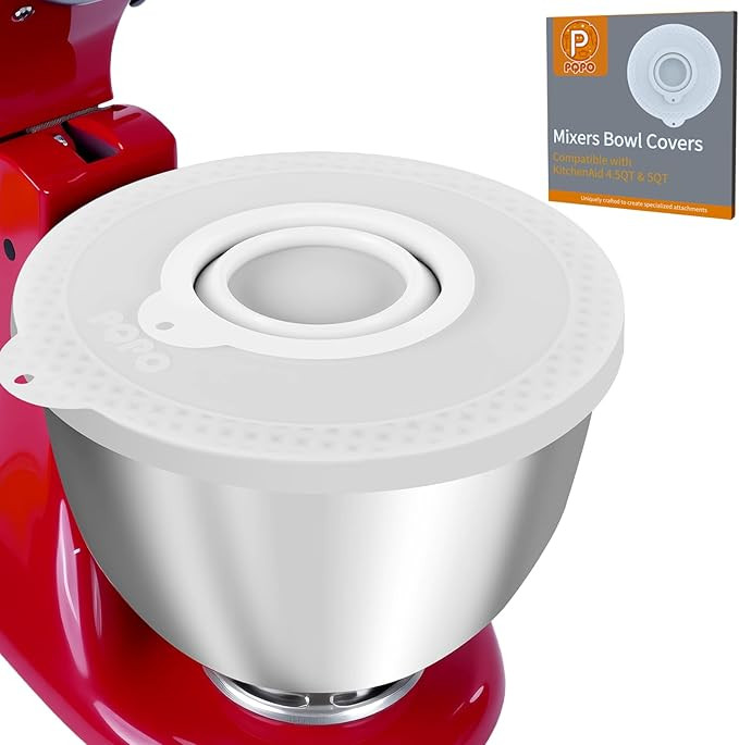 Silicone Mixers Bowl Cover Compatible with KitchenAid 4.5-5 Quart Tilt-Head Stand Mixers Bowl (Wh... | Amazon (US)