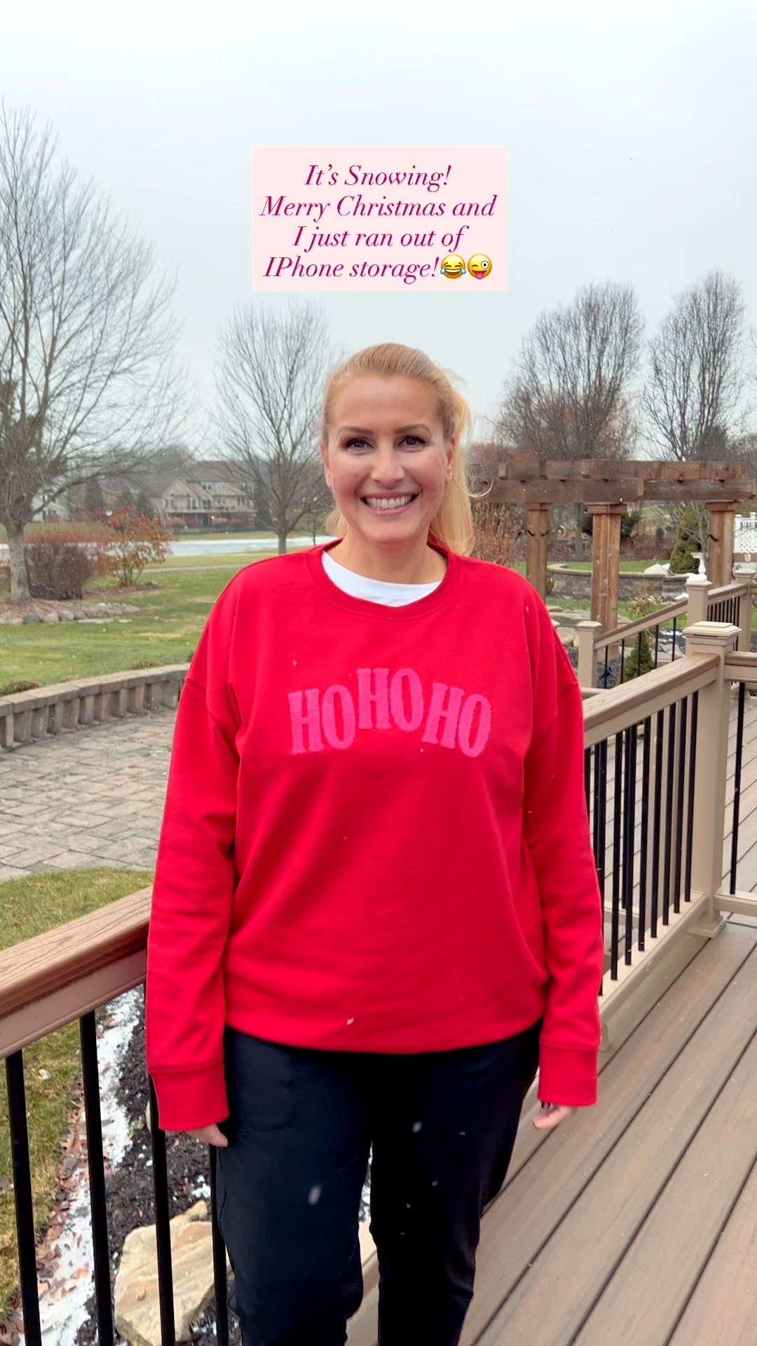 Visiting my in-laws for Christmas. Staying warm and comfy in my festive sweatshirt.
I love an oversized sweatshirt and this one is perfect. Wearing an XL.

It just started snowing in Stow, Ohio! Hope we get a white Christmas this year. 

Now I need to clear some pics off my phone. Lol.😂 

#LTKSeasonal #LTKFindsUnder100 #LTKOver40 #LTKfitnessgoals #LTKActive #LTKSaleAlert #LTKFindsUnder50 #LTKGiftGuide #LTKHoliday #LTKMidsize #LTKTravel #LTKgrwm #LTKootd #LTKvlog