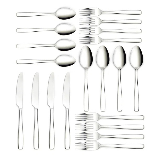 Everly Quinn Dhu Stainless Steel Flatware - Set of 20 | Wayfair North America