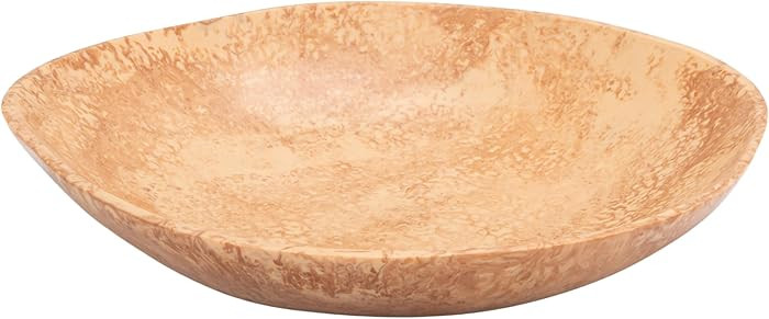 Creative Co-Op Round Marbled Resin Bowl, Brown | Amazon (US)