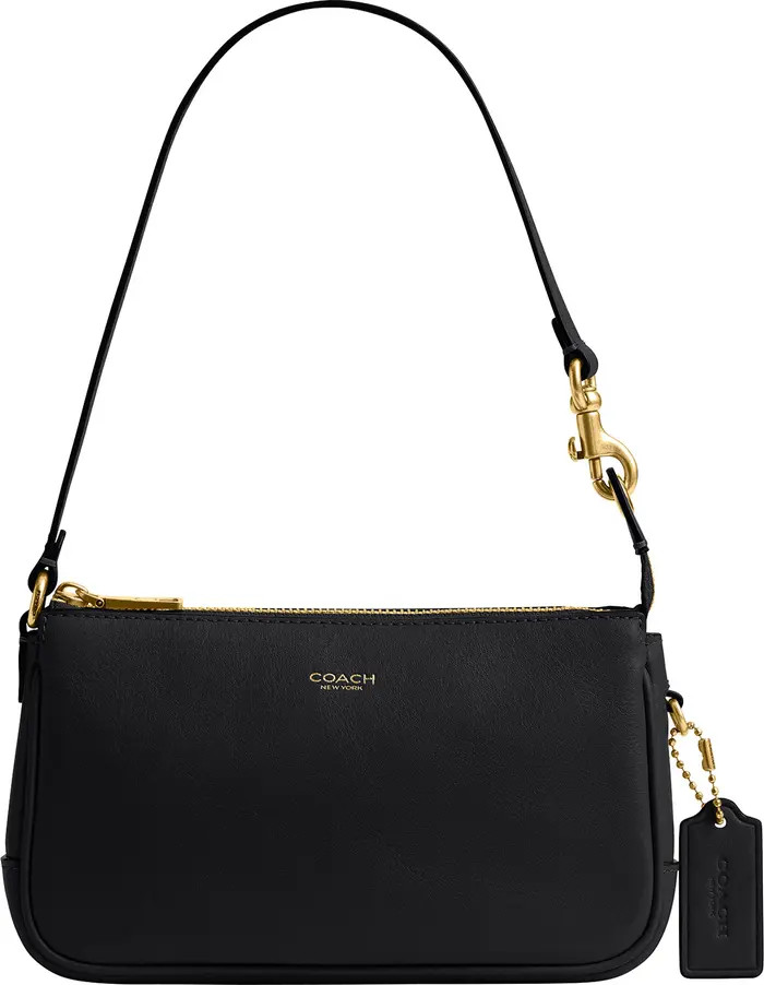 COACH Plaza 18 Natural Grain Leather Shoulder Bag | Nordstrom | Nordstrom