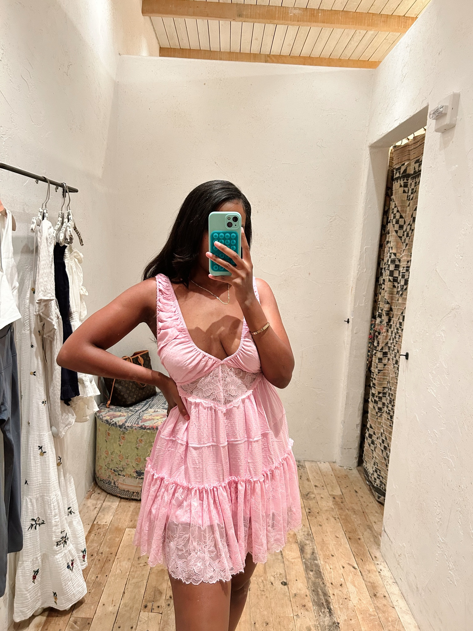 Pink flowy romper from FP 
Wearing a size S 

Spring outfit/ vacation outfit/ free people

#LTKstyletip #LTKtravel