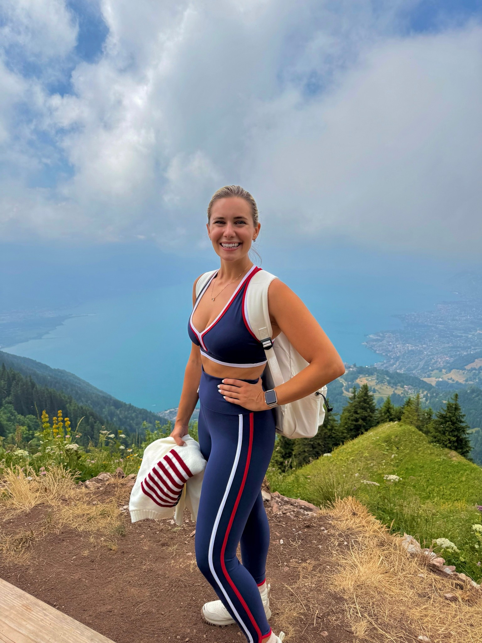 Spent the 4th of July hiking the alps 🇺🇸 
#eurosummer 
#hikingoutfit 
#cuteworkout

#LTKFindsUnder100 #LTKActive #LTKTravel