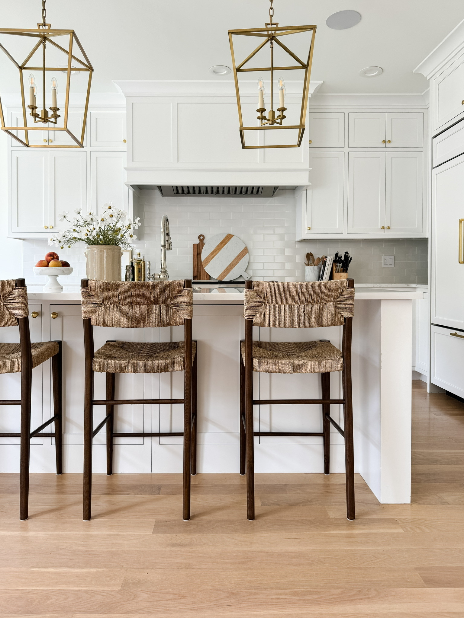 White kitchen inspo! Shop my woven and walnut wood counter stools that are on sale during the Fall Sale at Serena & Lily! Also linking some looks for less and more of my favorite kitchens accessories  

#LTKStyleTip #LTKSaleAlert #LTKHome
