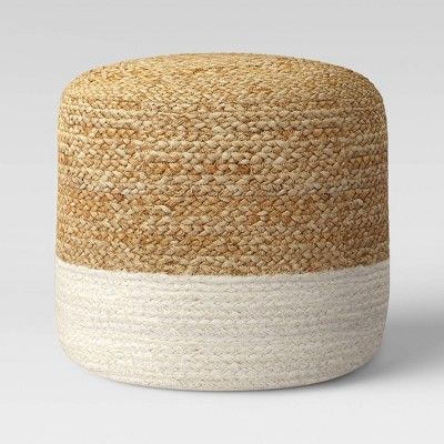 Jada Woven Pouf White - Opalhouse&#8482; | Target