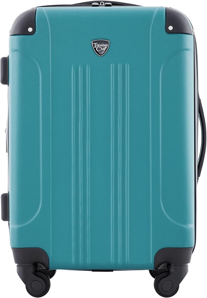 Travelers Club Chicago Hardside Expandable Spinner Luggage, Teal, 22" Carry-On | Amazon (US)